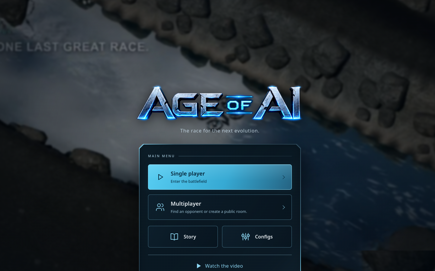 Age of AI real-time strategy game.